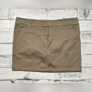Dickies Khaki Mini Skirt Y2K Skater Streetwear Tan Size 8